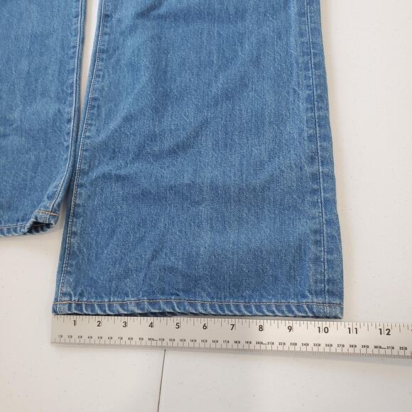 SLVRLAKE Jeans Womens 29 Blue Grace Wide Leg High Rise USA Freedom Wash Classic - Picture 10 of 14